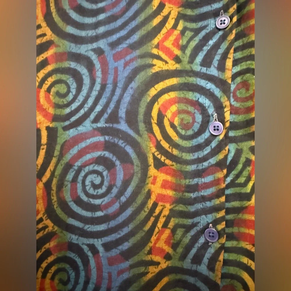 Vibrant Multicolor Asymmetrical Swirl Dress
